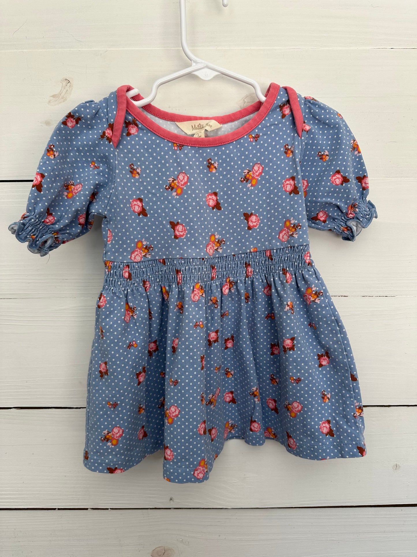 2T - Matilda Jane Blue Polka Dots and Dainty Flowers