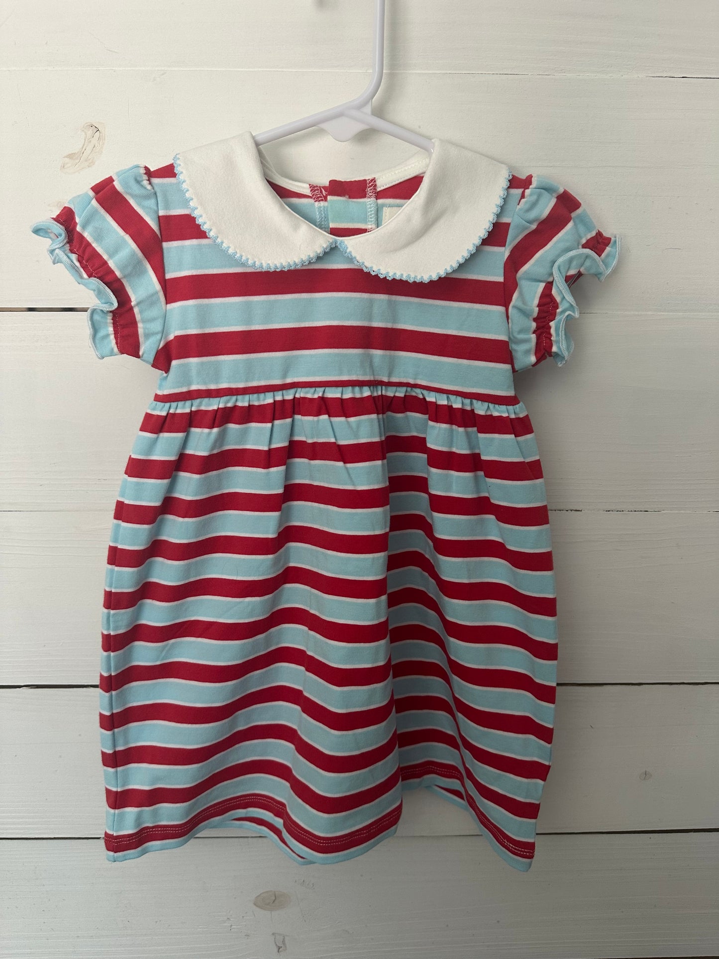 24M - NWT The Oaks Apparel Red and Blue Striped Dress