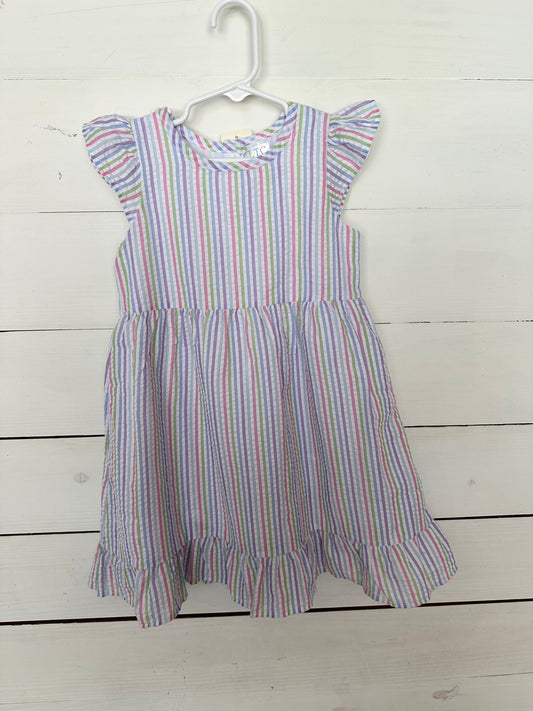 L.T.C. (Love that cotton) Colorful Striped Seer Sucker Dress