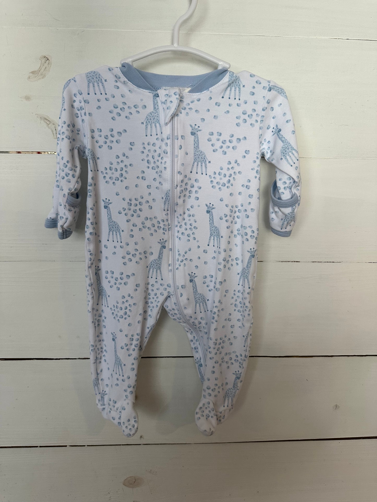 0-3M - Kissy Kissy Blue Giraffe Jammies