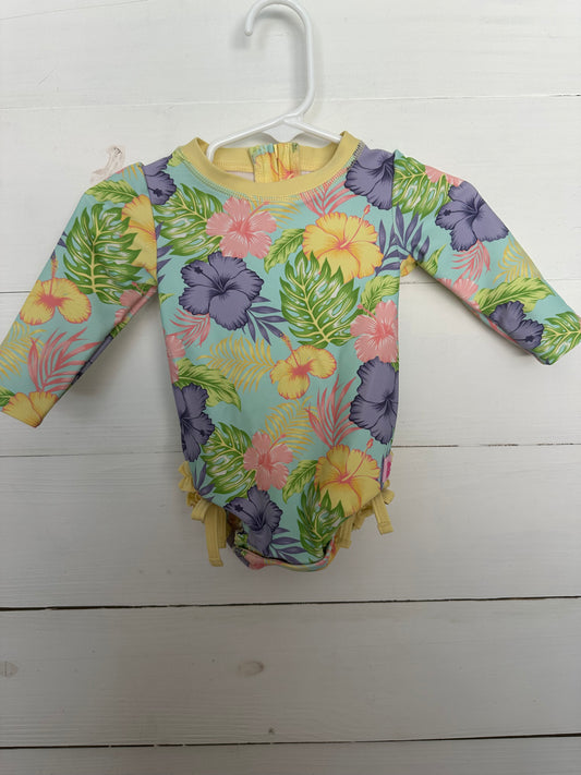 Ruffle Butts Pastel Hibiscus One Piece