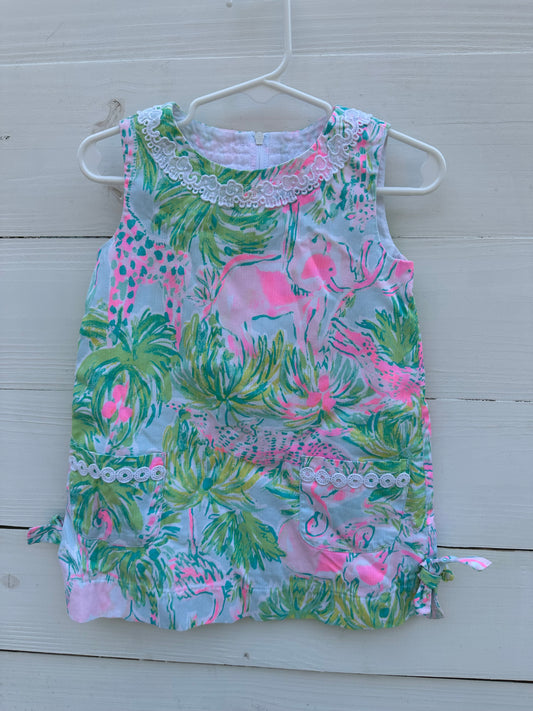 2T - Lilly Pulitzer - Elephant Shift Dress