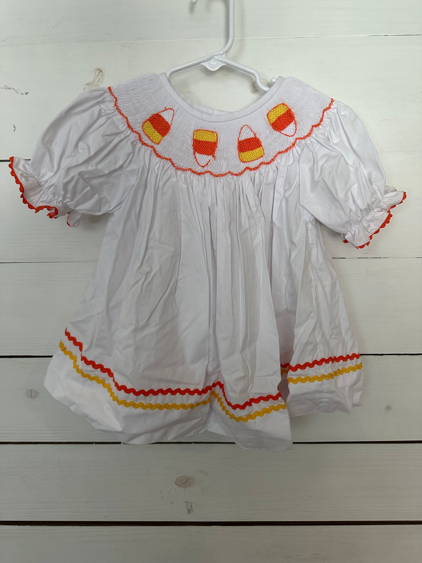 3T- Smocked Candy Corn Top - Smocked A lot