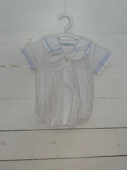 6M - Feltman Brothers Baby Boy Bubble with Light Bkue Trim