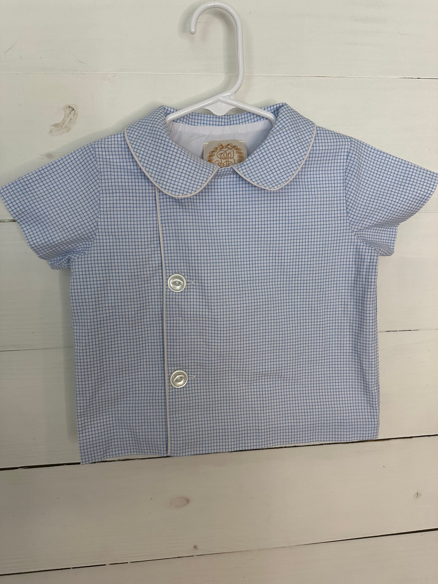 18-24M - TBBC Dressy Blue Gingham Top