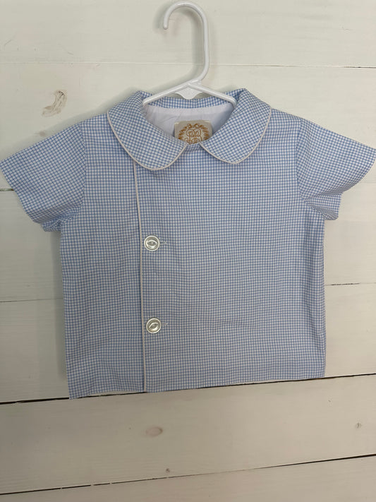 18-24M - TBBC Dressy Blue Gingham Top