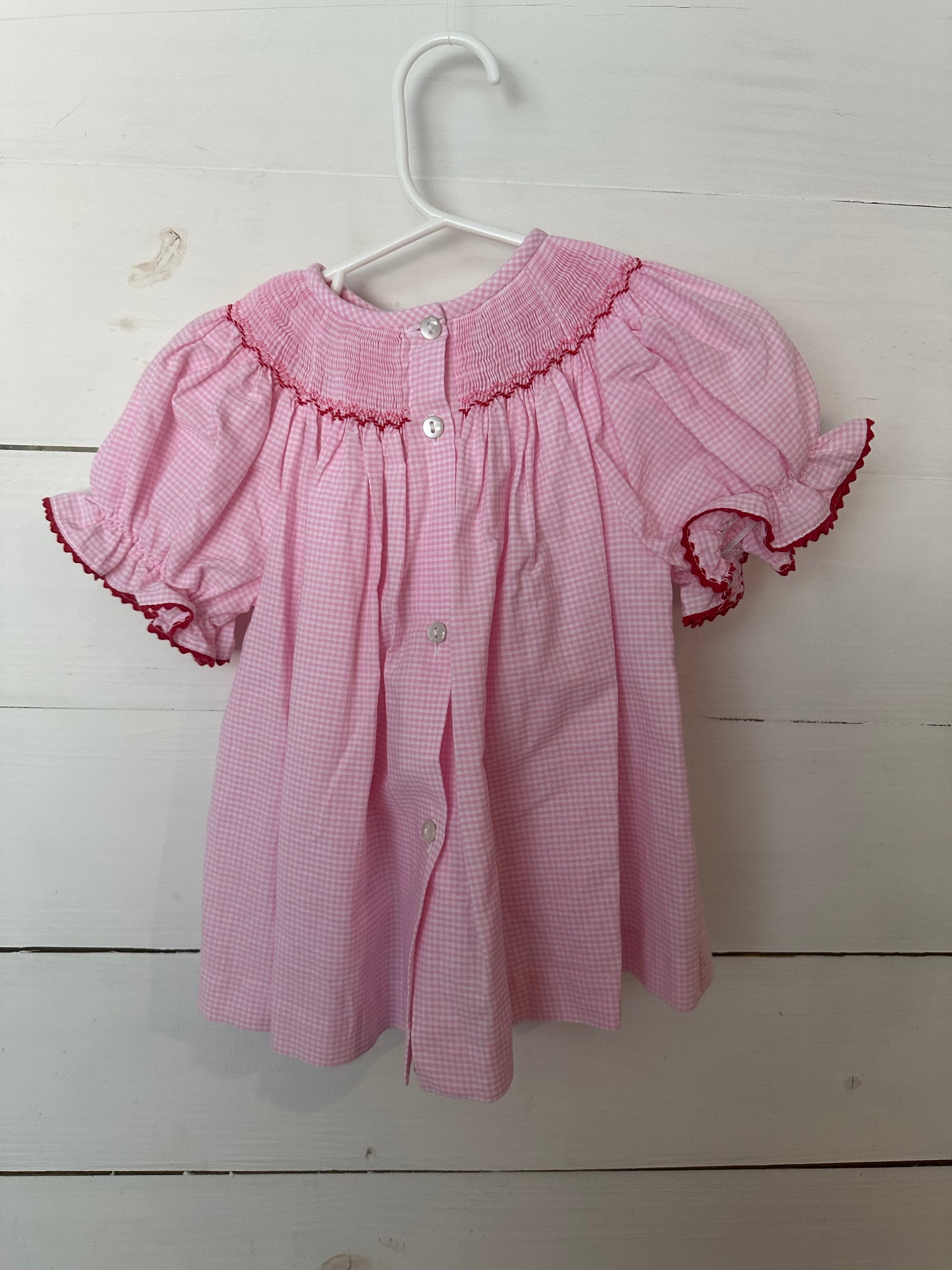 24M - Southern Sunshine Kids - Valentines Day LOVE smocked 2 Piece Outfit - Bishop top with Matching Pants