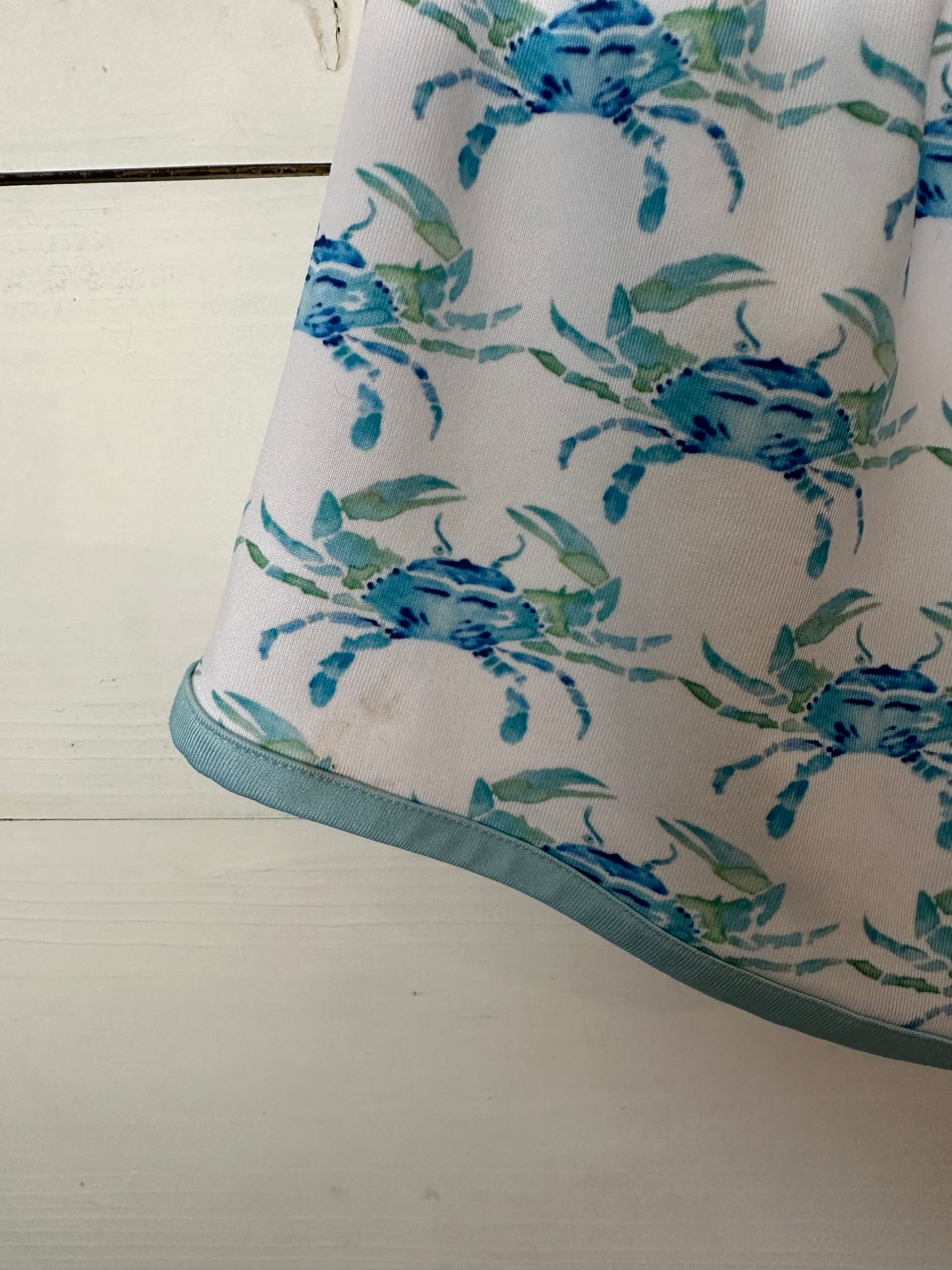 2T - Saving Grace Smocked Blue Crab 2 Piece Set