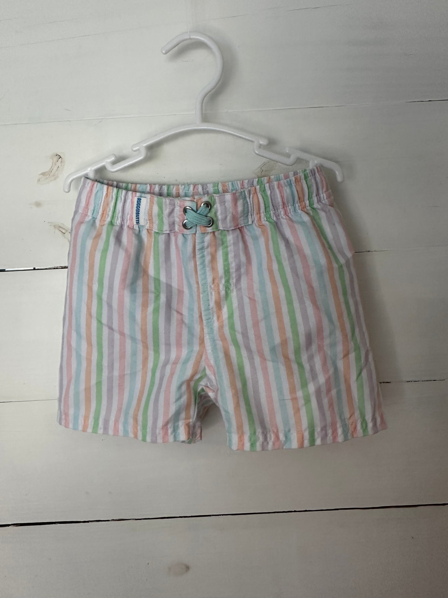 12-18M - Rugged Butts Pastel Striped Swim Trunks