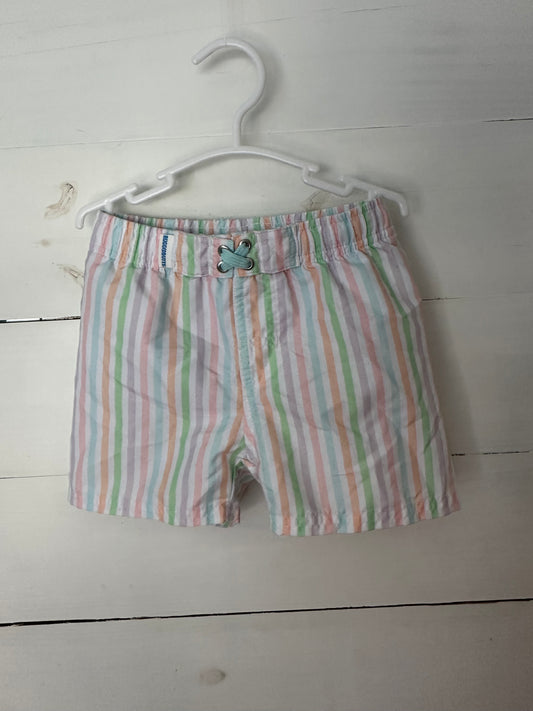 12-18M - Rugged Butts Pastel Striped Swim Trunks