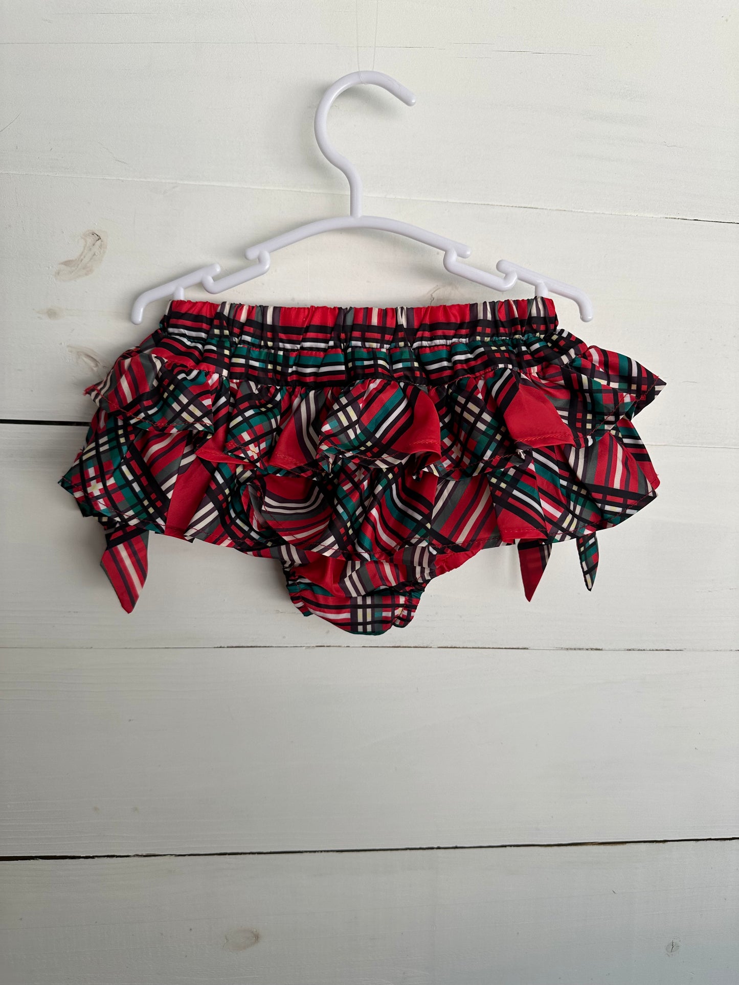 2T - Calluna Tartan Plaid Christmas Dress with Matching Bloomers
