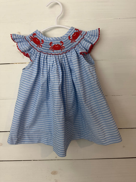 3T- Smocked Crab Dress or Top - Southern Sunshine