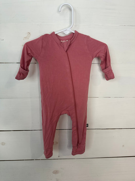 NB - Kyte Zip Up Mauve Romper