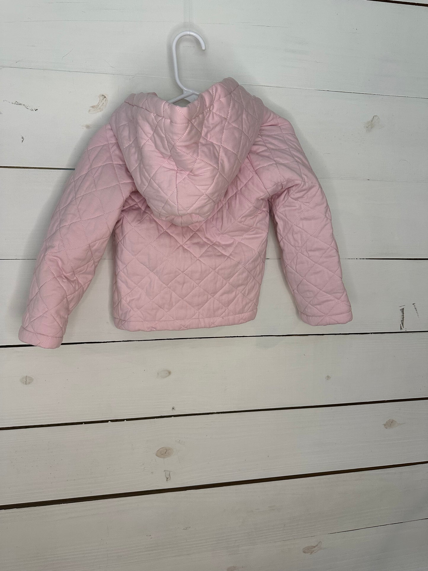 18M - Little Lamb Co Pink Quilted Jack with F Monogram