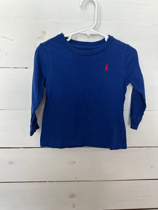 18M - Ralph Lauren Royal Blue Longsleeve Shirt with Red Horse