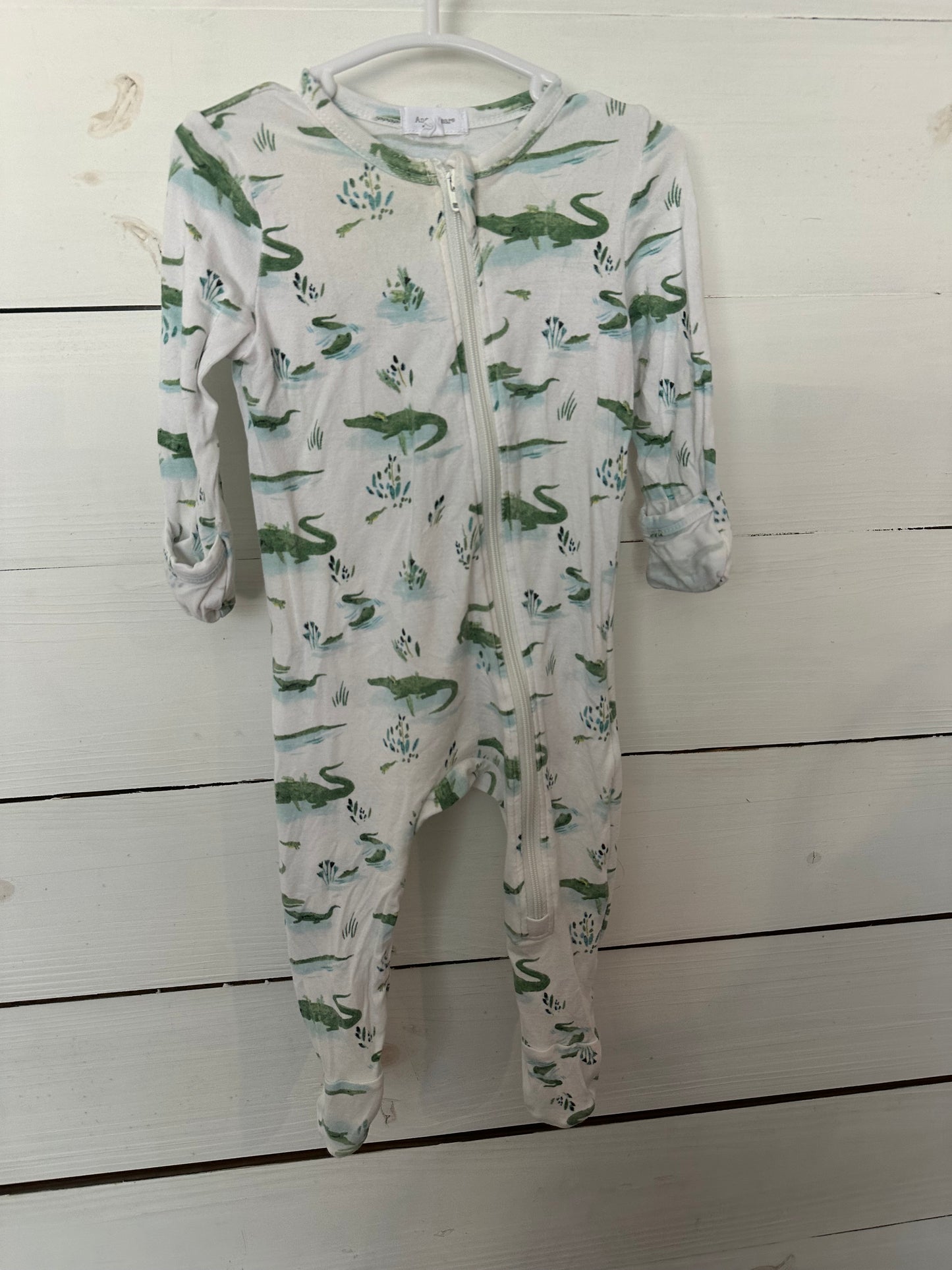 3-6M - Angel Dear Bamboo Alligator Jammies