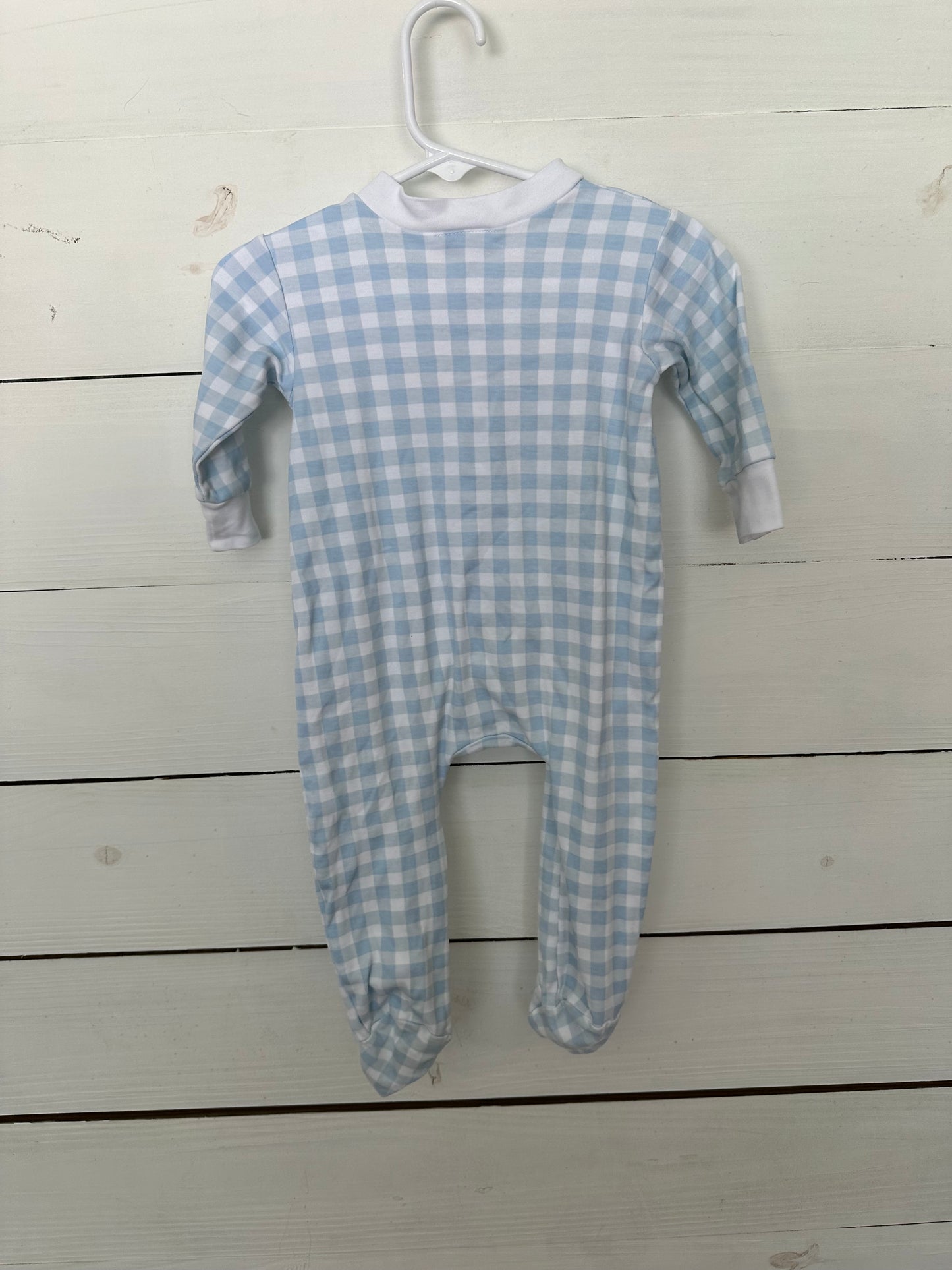9M - Magnolia Baby Blue Gingham Sleeper