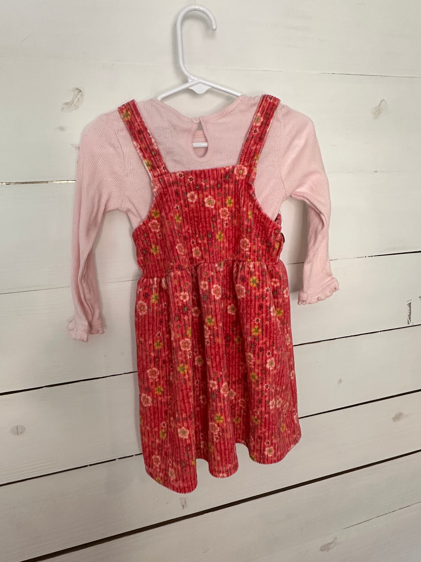 24M - Disney Floral Jumper with Minnie Ears with matching body suit
