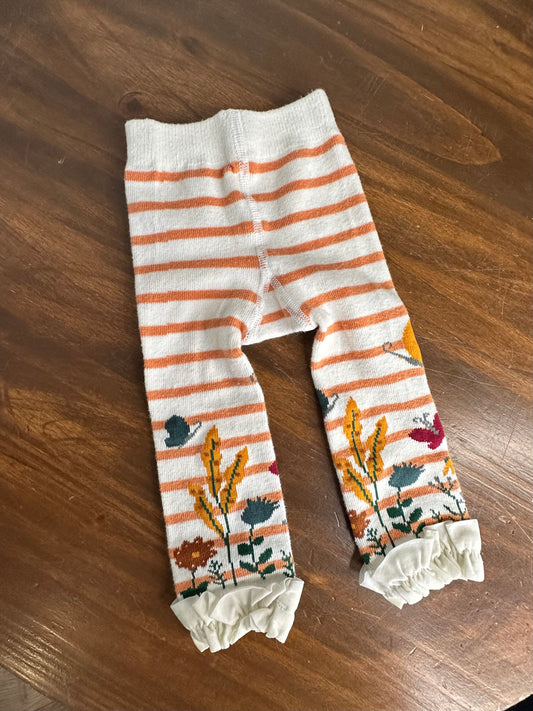 0-6M - Ruffle Butts Striped Fall Leggings