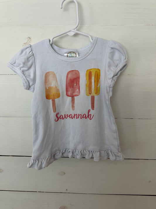Personalized Popsicle Ruffle T-shirt