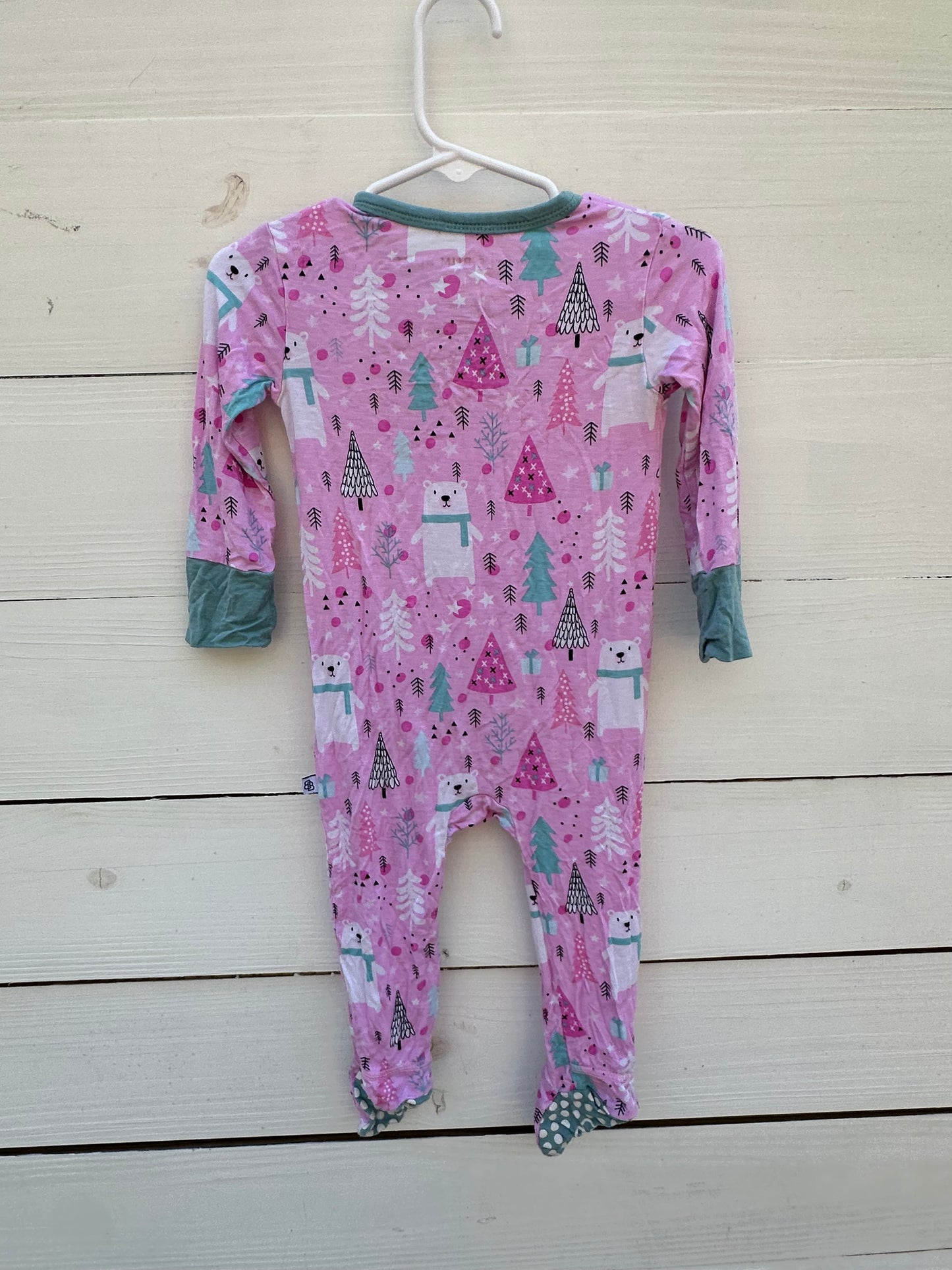 12/18M - Pink Polar Bear Jammies - Little Bum Bums