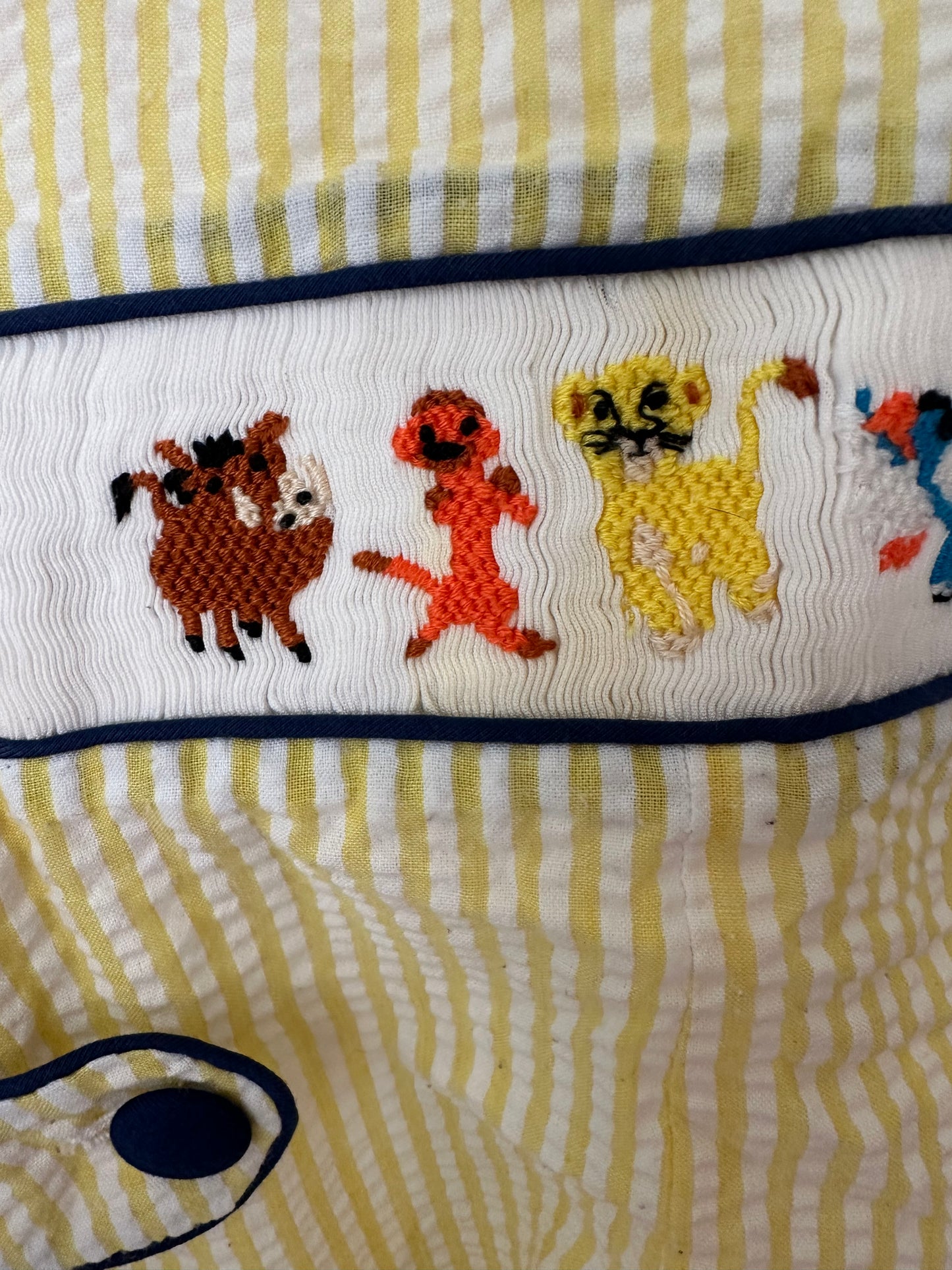 6M - Smocked Lion King Jon Jon