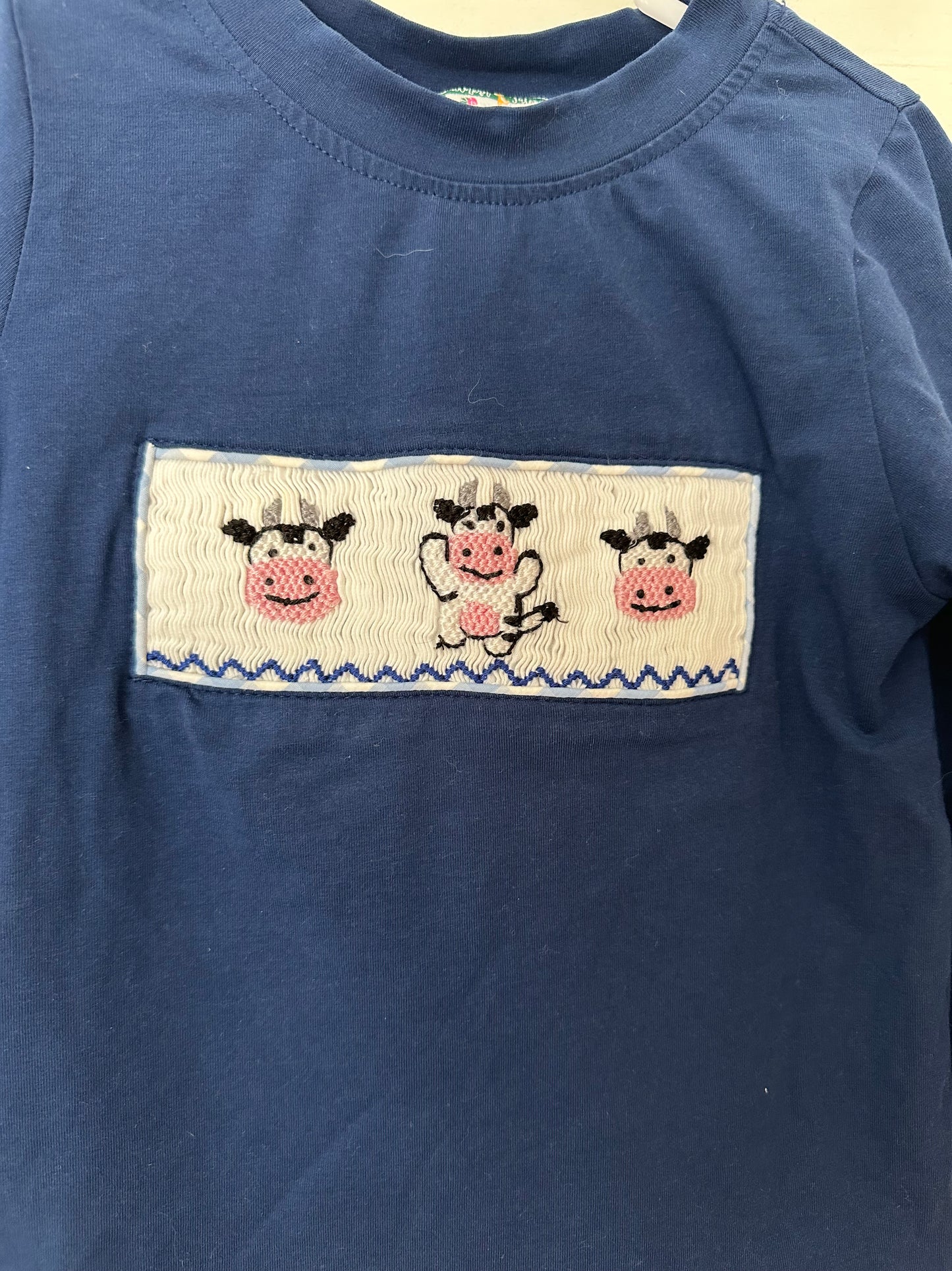 2T - Southern Taters Smocked Cow 2 Piece Set