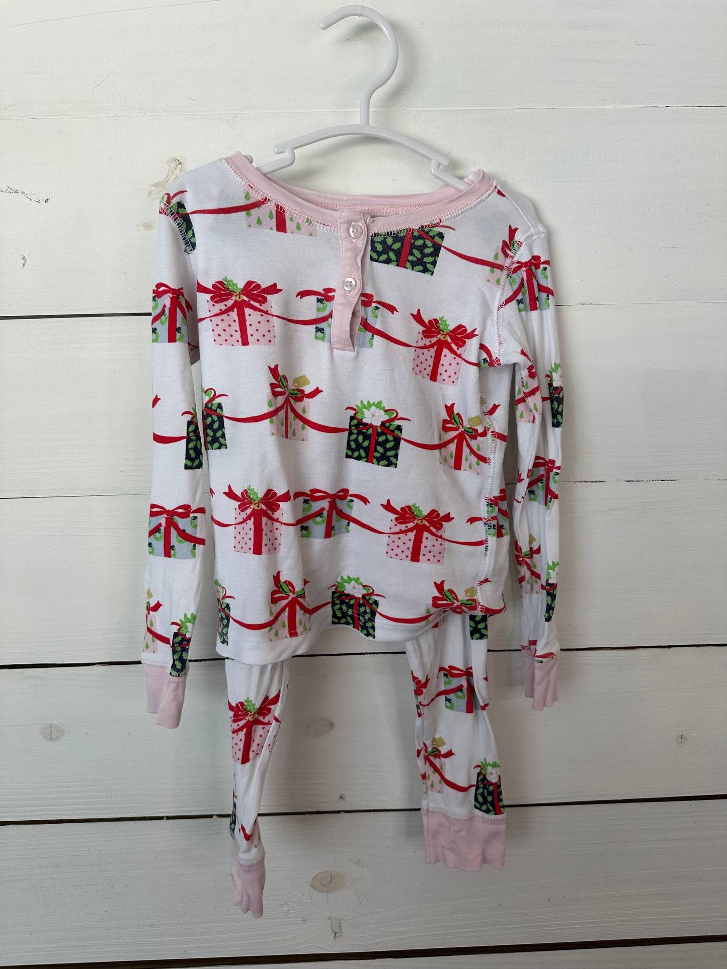 3T - TBBC Christmas Jammies with Presents and Magnoilas - Pink Trim