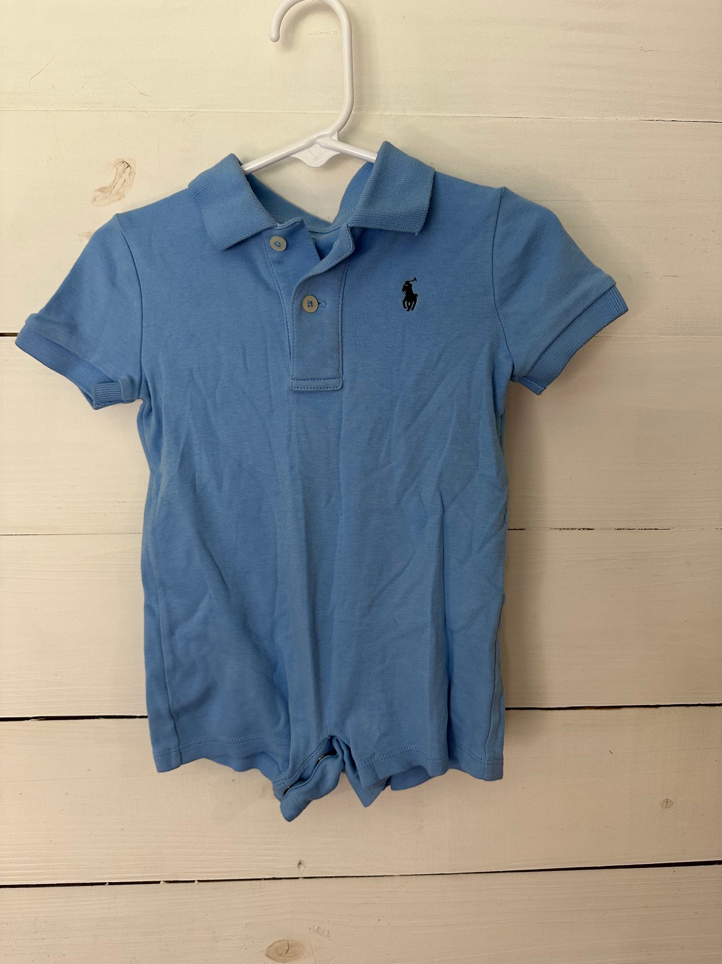 12M - Ralph Lauren Blue Polo Onesie