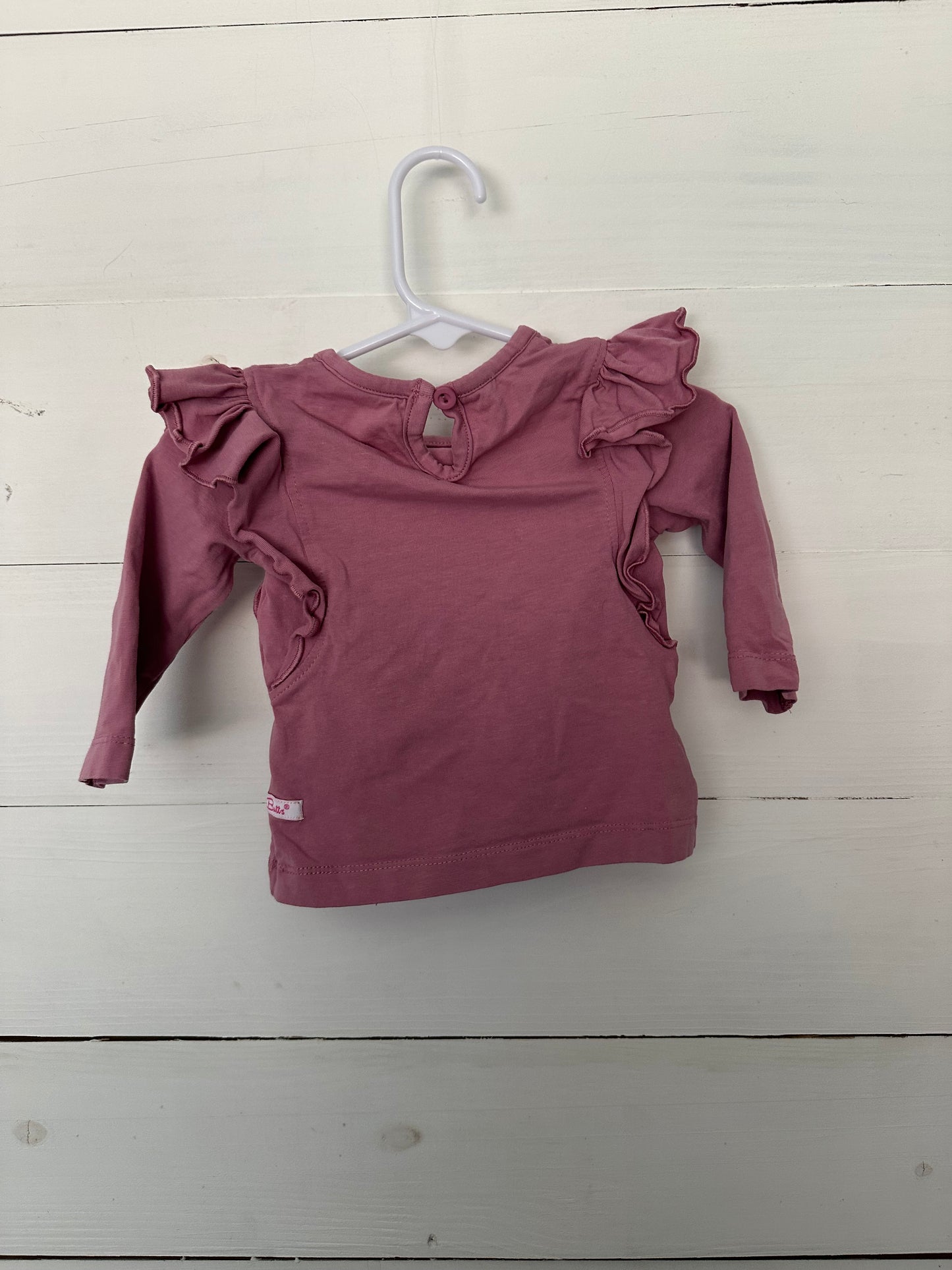 Ruffle Butts Purple long sleeve shirt with ruffles