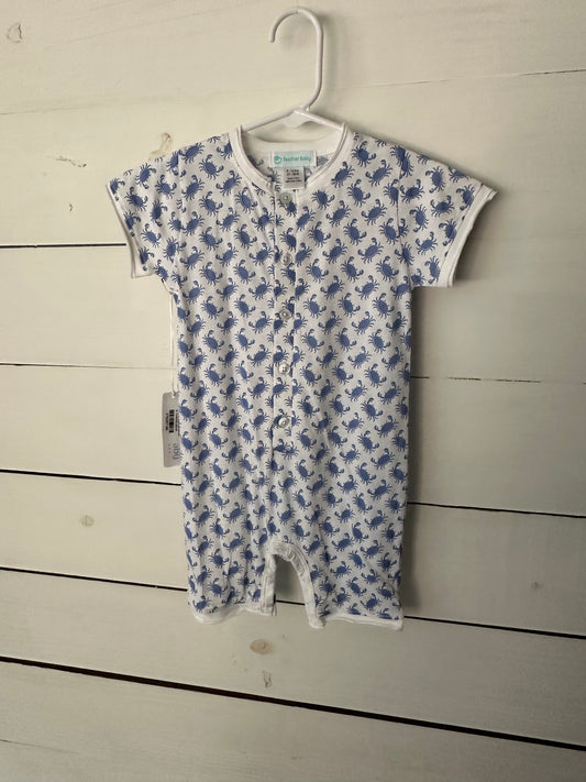 9-12M Feather Baby Crab Romper