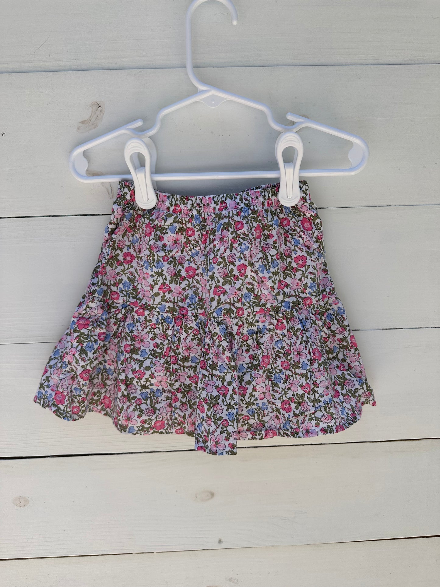 3T- Bisby - Pink & Blue Floral Skirt