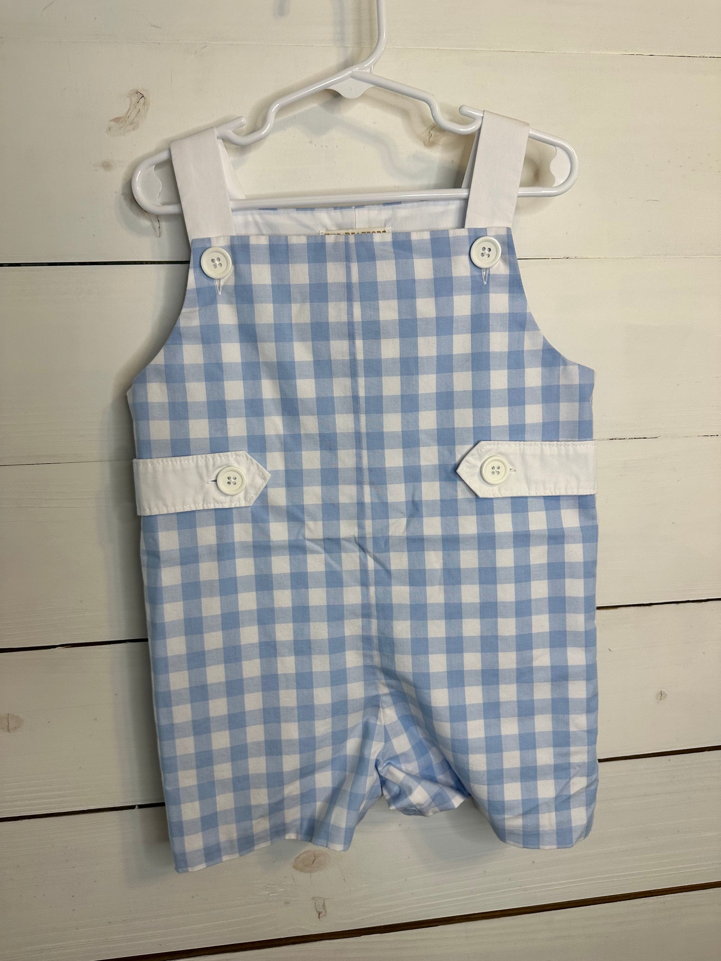 3T - TBBC Teddy's Tab Blue Gingham Jon Jon