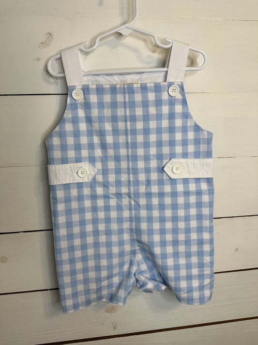 3T - TBBC Teddy's Tab Blue Gingham Jon Jon