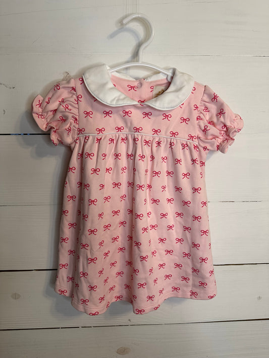 2T - TBBC Pink Bow Holly Day Dress