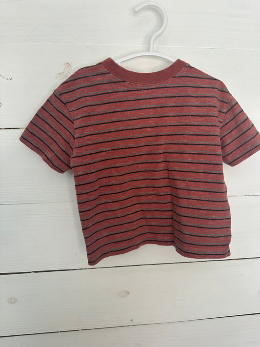 12-18M - Rylee Cru Striped Tshirt with Buttons on Shoulders