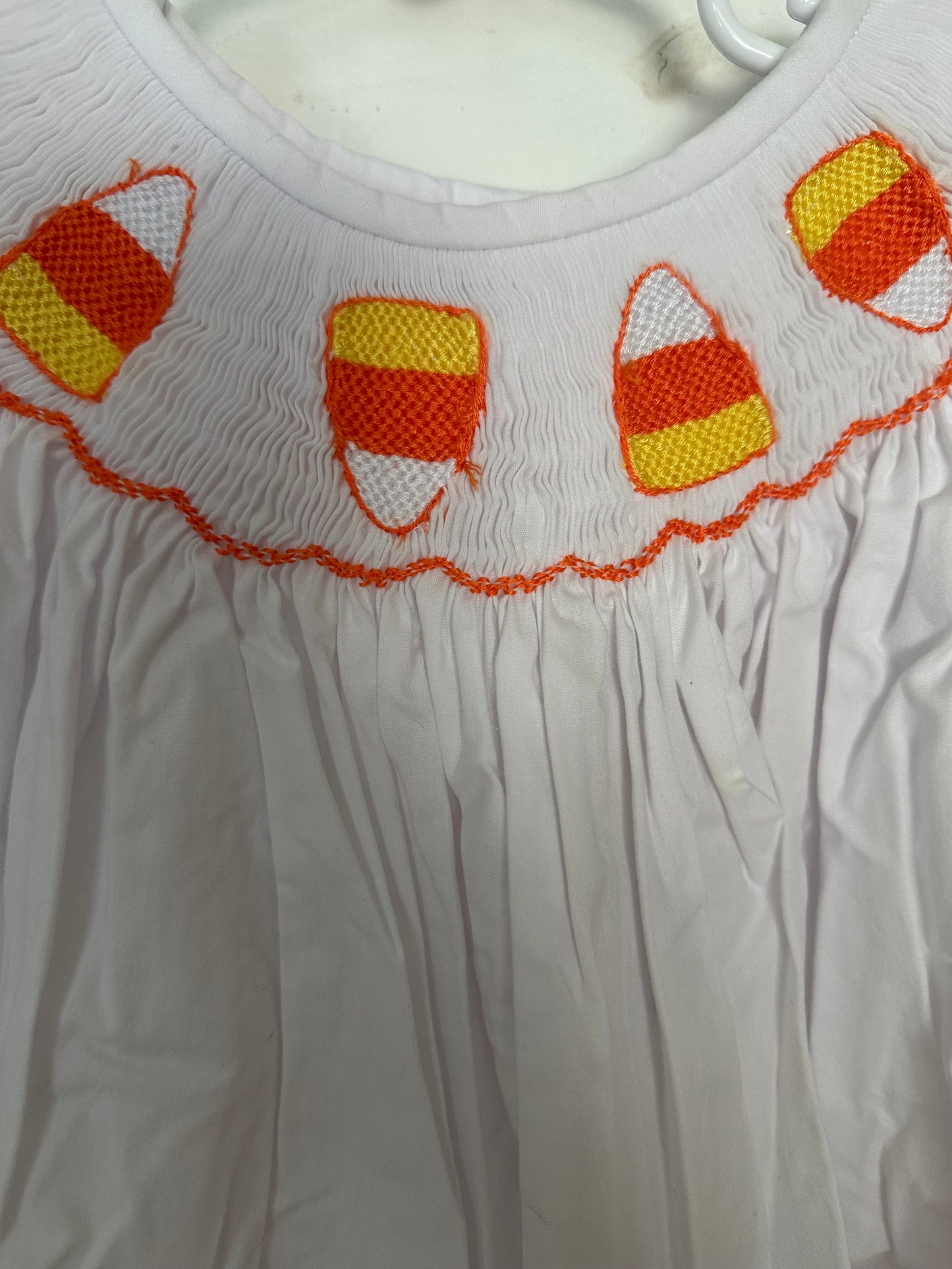 3T- Smocked Candy Corn Top - Smocked A lot