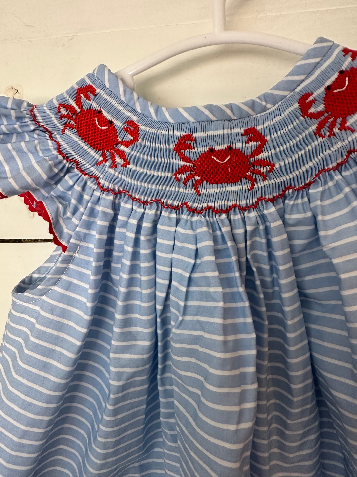 3T- Smocked Crab Dress or Top - Southern Sunshine