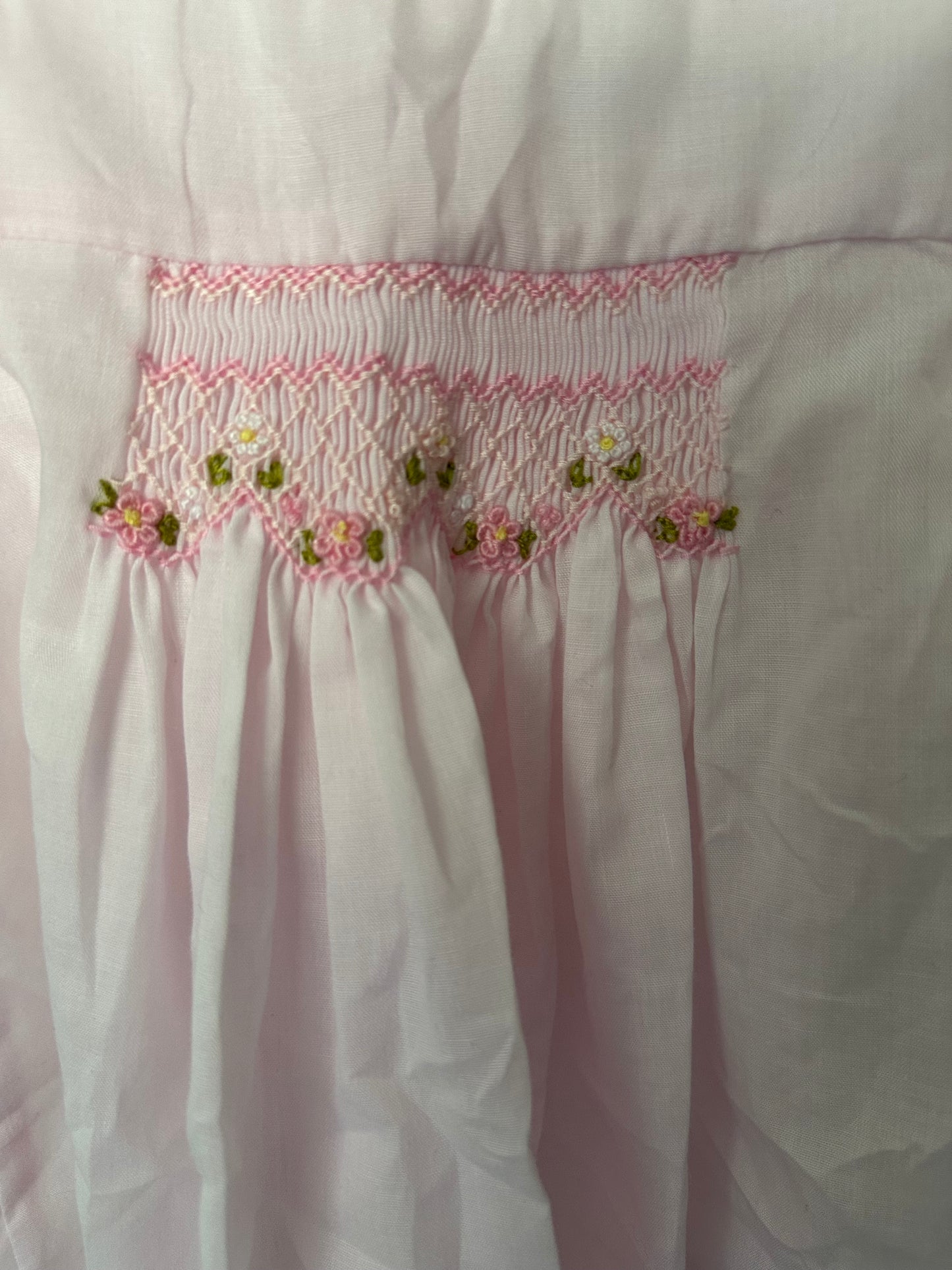 18M - Edgehill Collection Baby Pink Smocked Dress with Matching Bloomers