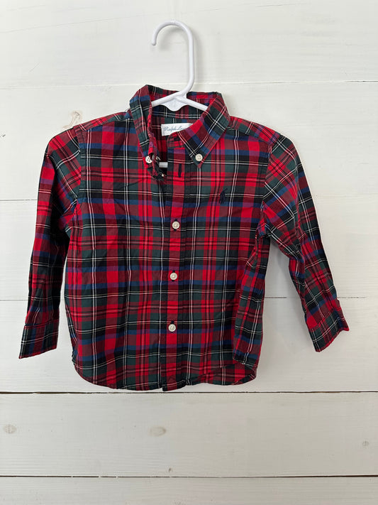 Ralph Lauren Christmas Plaid Button Up