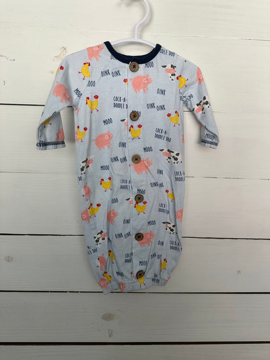 0-3M - Mud Pipe Farm Animal Gown
