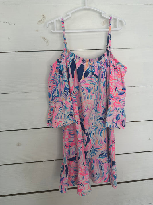 S(4-5) Lilly Off The Shoulder Flamingo Dress