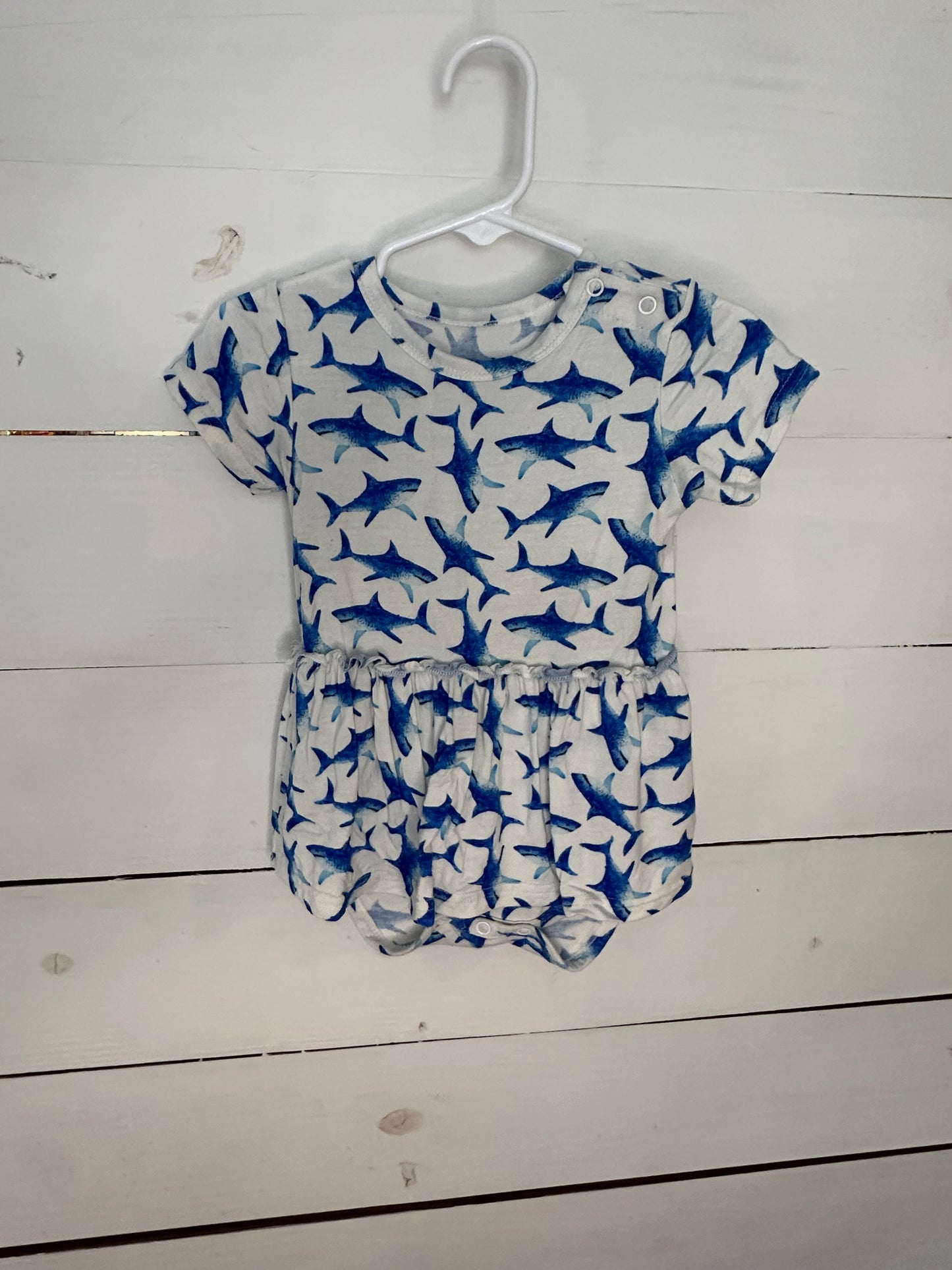 18-24M - Piper + Harper Shark Twirl Bodysuit