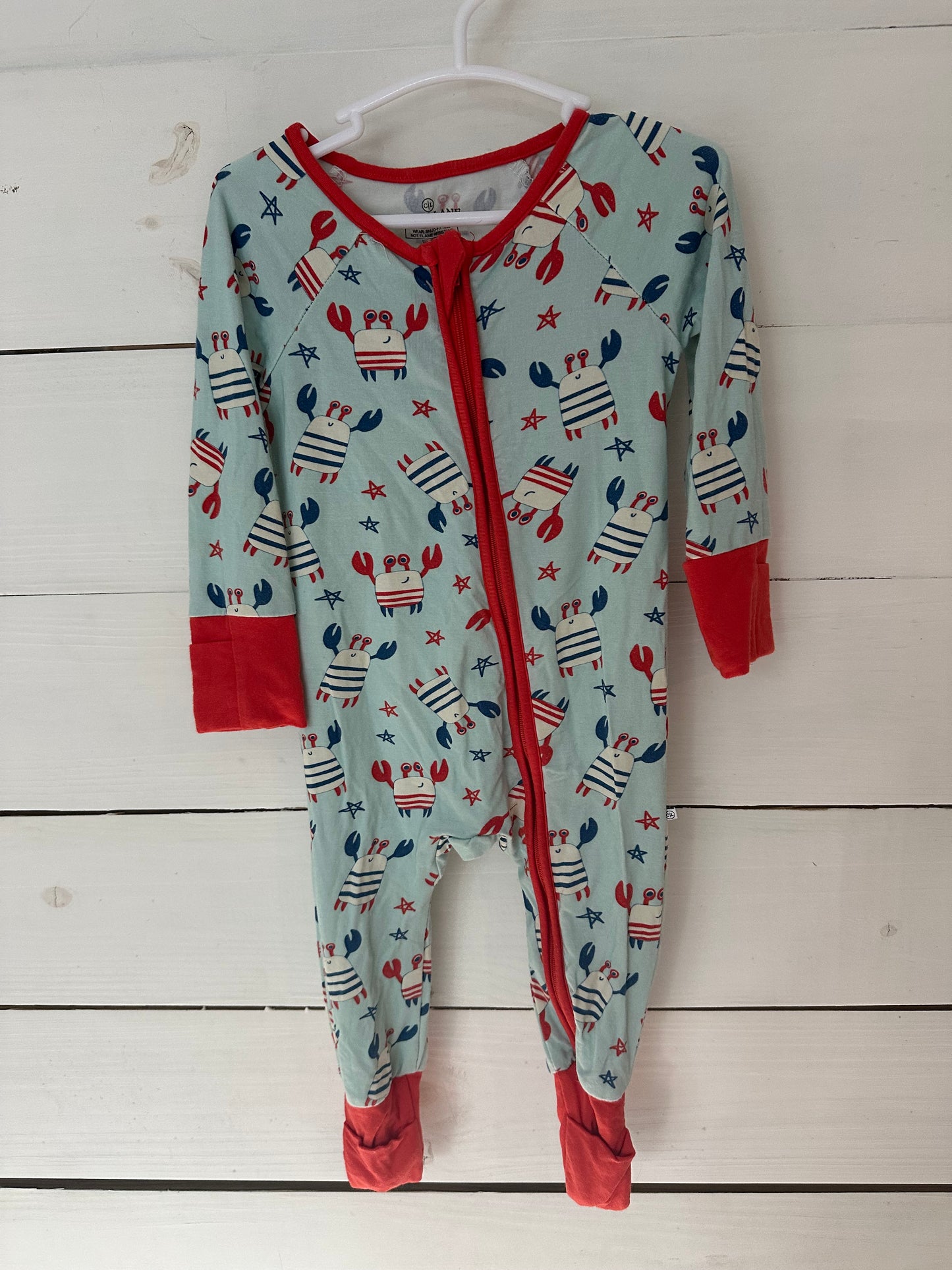 3-6M Caden Lane Patriotic Crabs