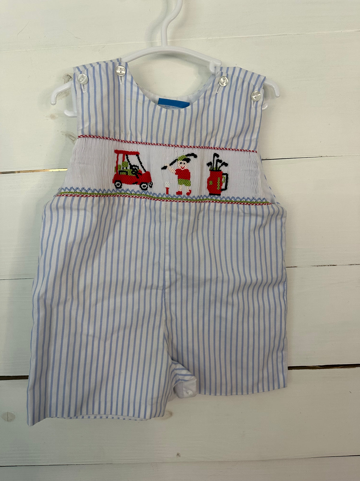 6M - Candyland Smocked Golf Jon Jon