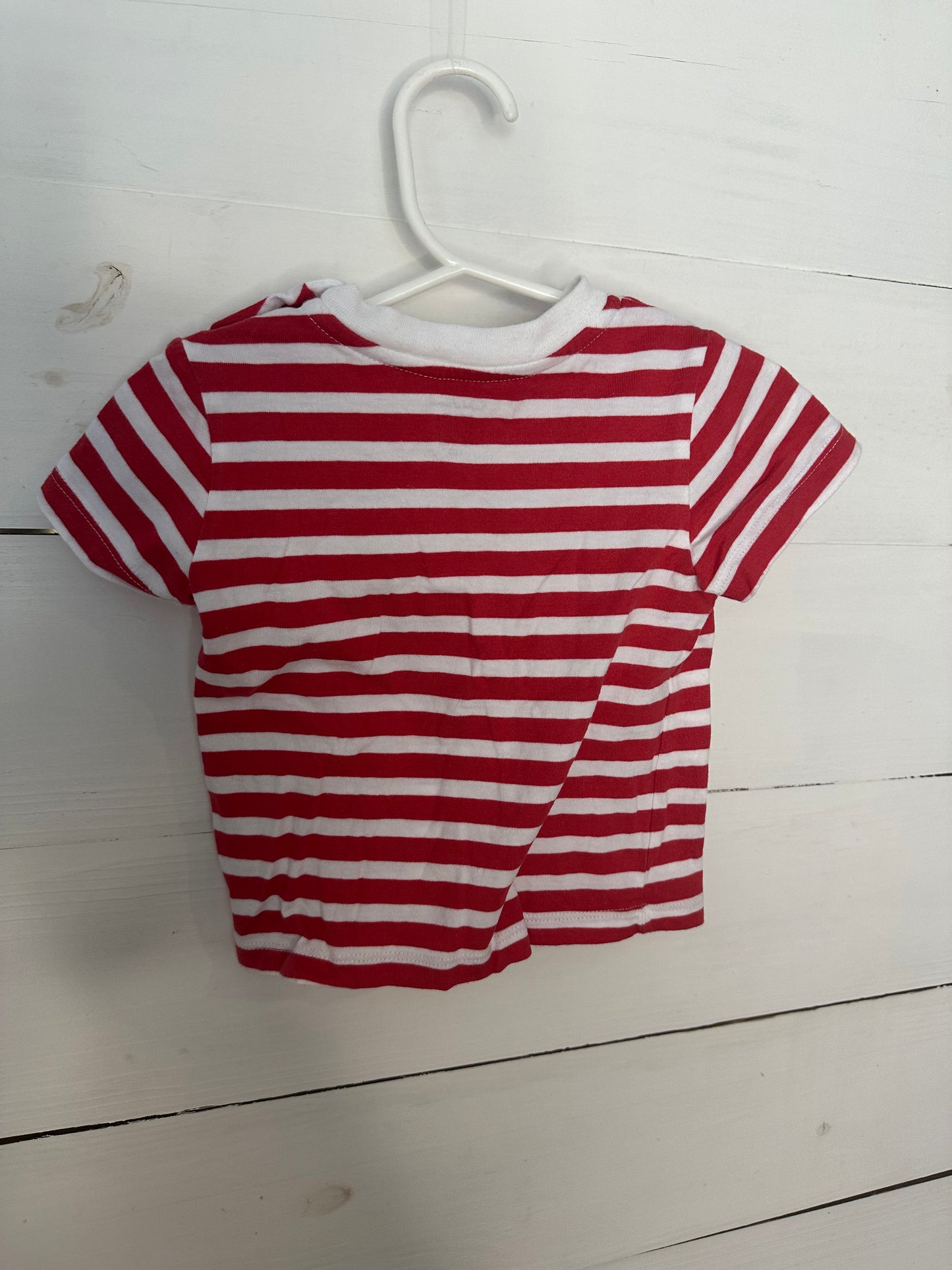9m- Red & White Striped Polo Tee