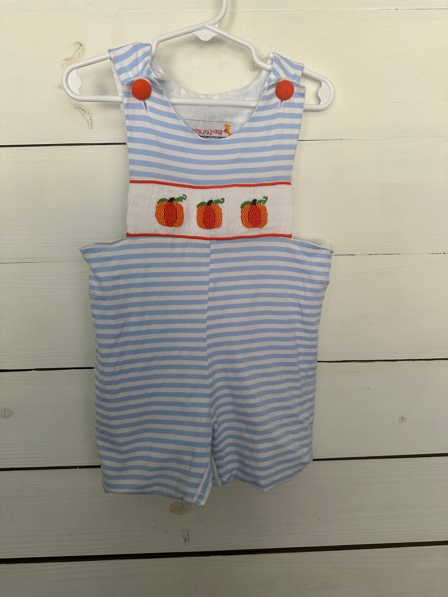 24M - Smocking Dog Boutique - Smocked Pumpkin Jon Jon