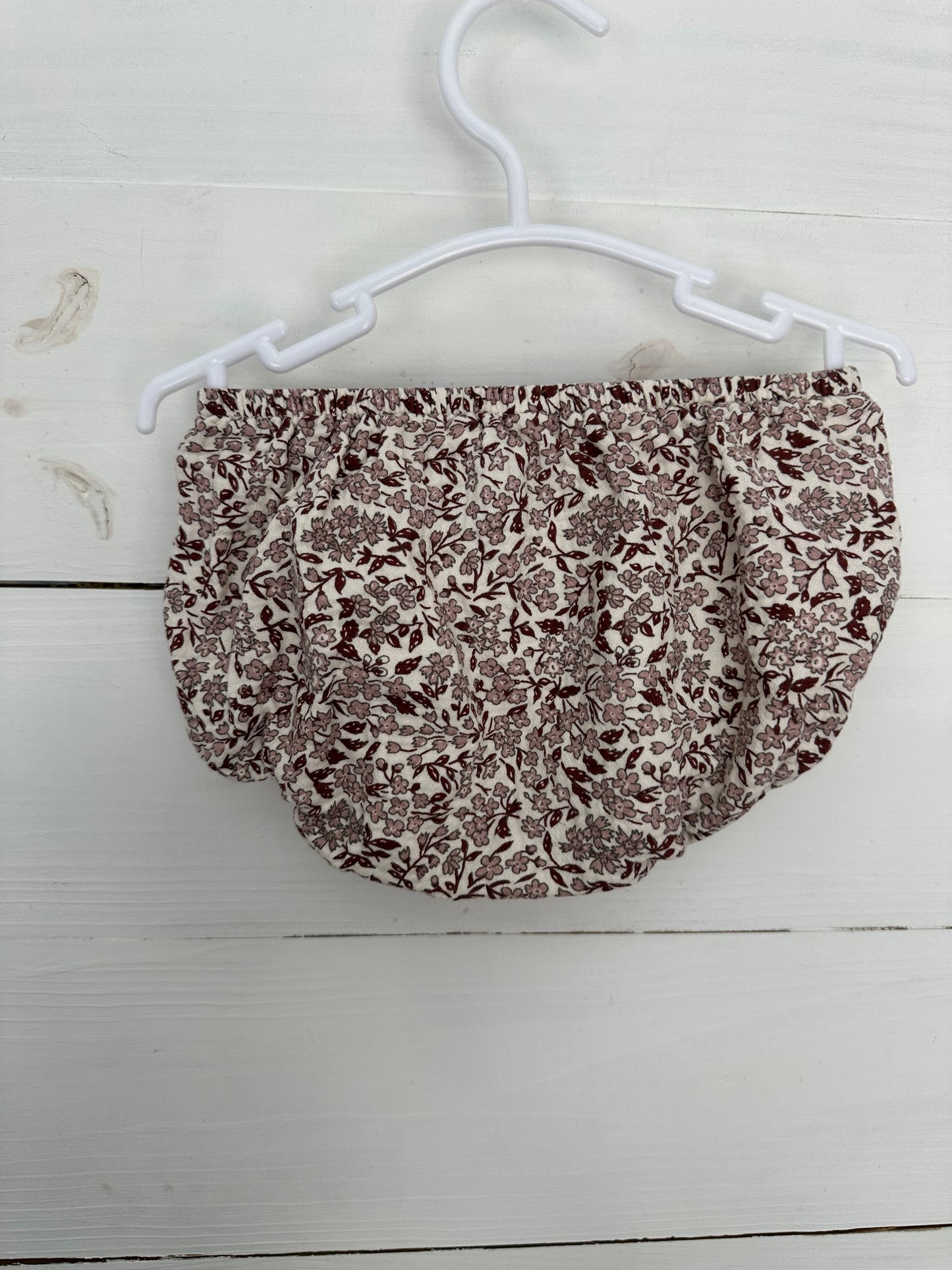 6-12M - Quincy Mae Dusty Pink Floral Top & Bloomers