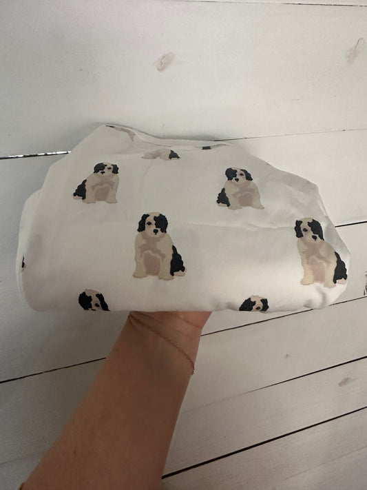 Monica & Andy Puppy Dog Receiving Blanket