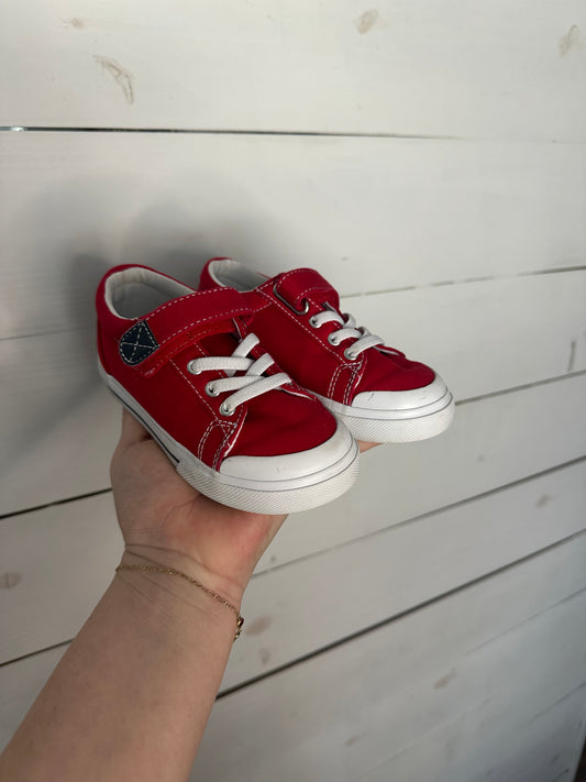 9 - Red Footmate Sneakers - Medium Width